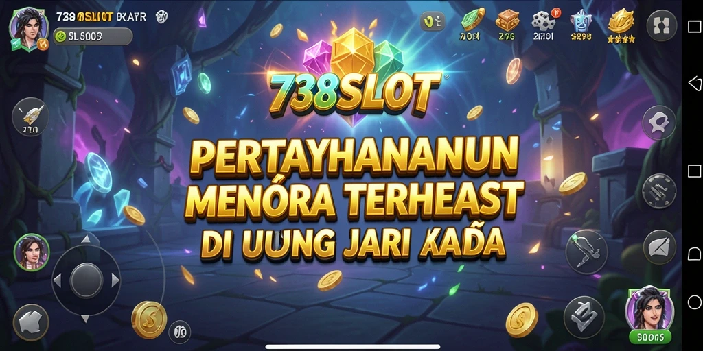 Tampilan gameplay menegangkan dari 738SLOT dalam pertahanan menara.