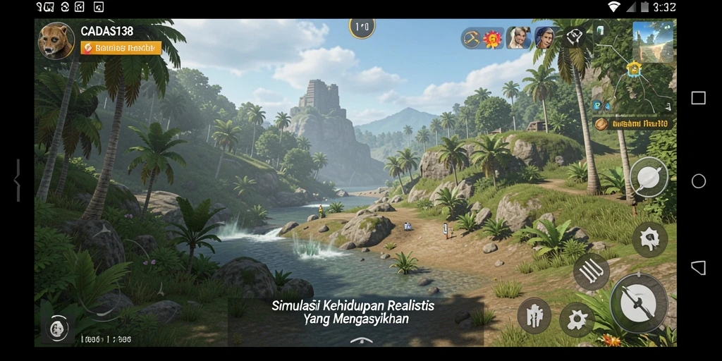 Tampilan gameplay <strong>CADAS138</strong> dengan detail simulasi kehidupan yang menarik.