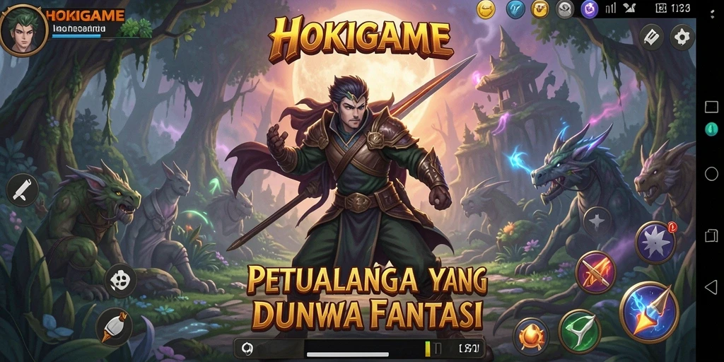 Tampilkan karakter utama dalam aksi petualangan seru di HOKIGAME.