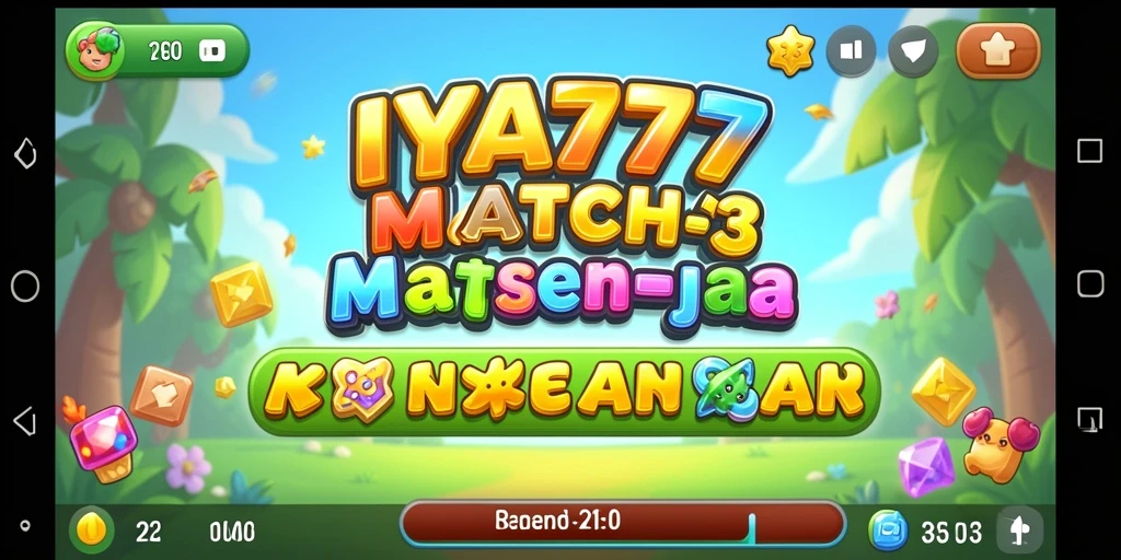 Tampilan gameplay menantang di IYA777 dengan warna-warna cerah.