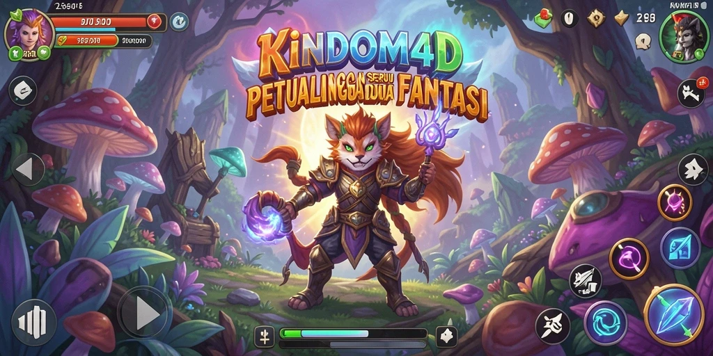 Screenshot yang menunjukkan gameplay seru dalam petualangan KINDOM4D.