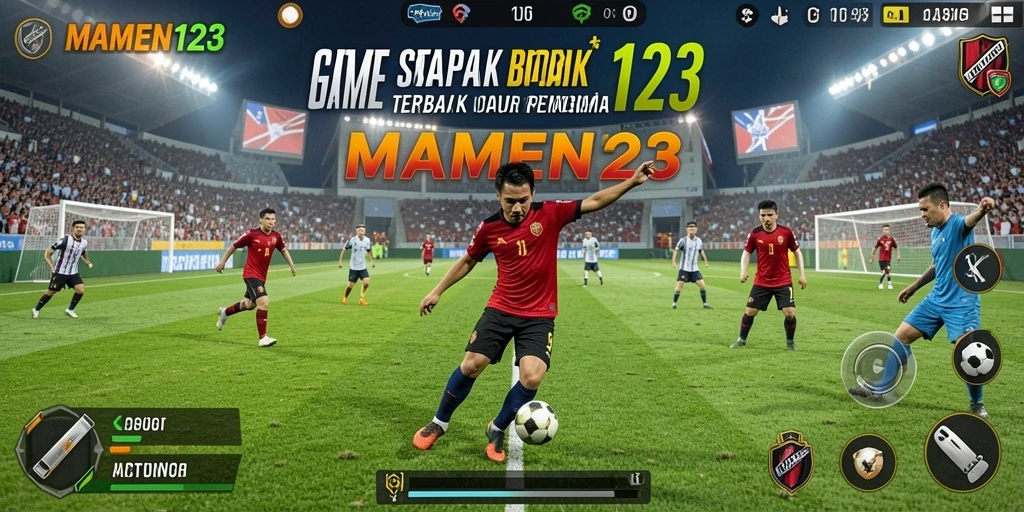 Tampilan gameplay MAMEN123 yang menegangkan di lapangan hijau.