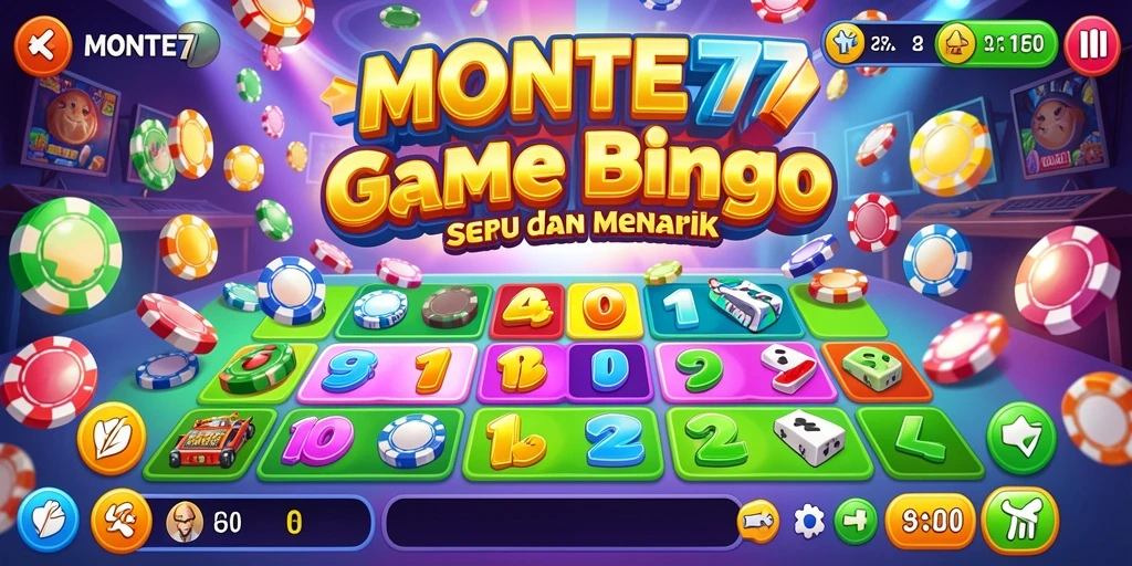 Tampilan permainan Bingo yang seru di MONTE77.
