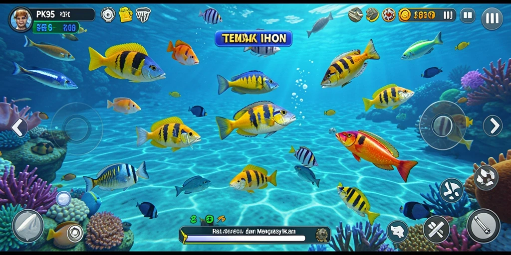 Tangkapan layar gameplay seru Tembak Ikan di PK95.