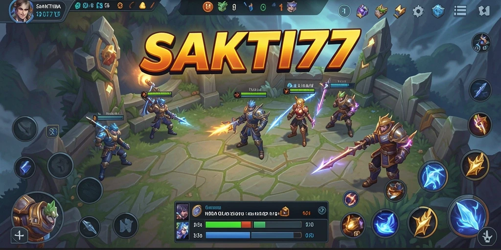 Tampilan gameplay seru di arena SAKTI77 dengan karakter bertarung.