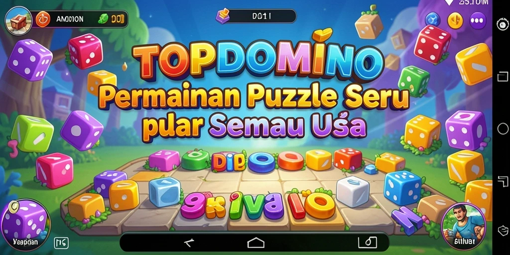 Tampilan gameplay TOPDOMINO yang menarik dan menantang.